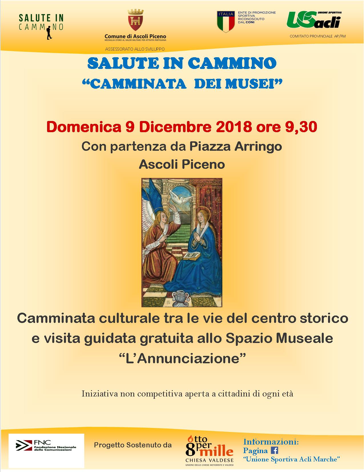 La Regione Marche ci invita alla "Camminata dei Musei 2018"