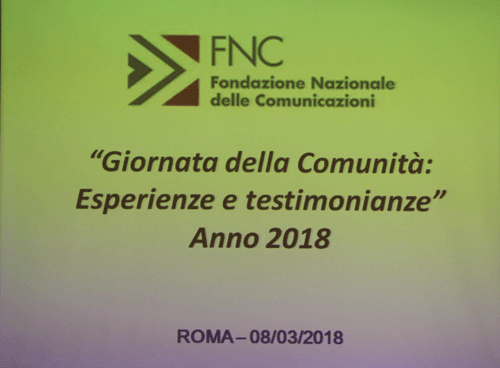 La Giornata della Comunità della Fondazione NC: 8 marzo 2018