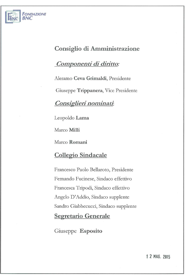 Bilancio 2014 e rinnovo Consiglio di Amministrazione