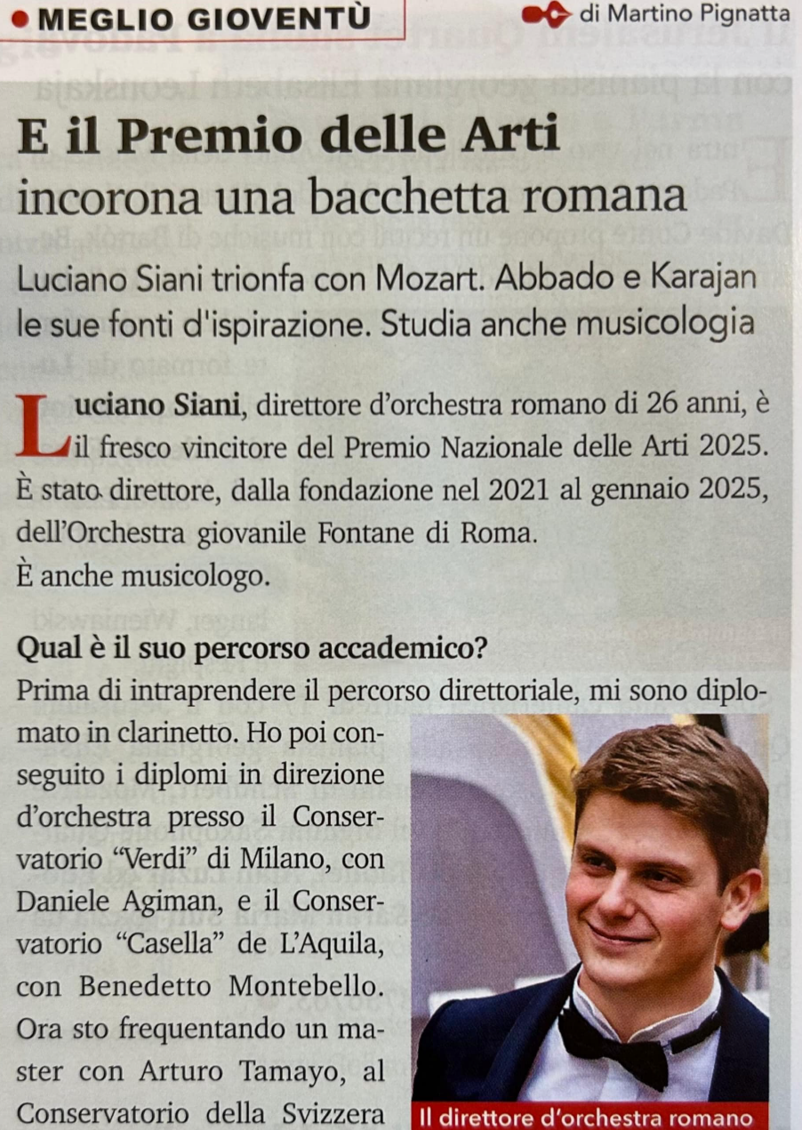 Premio Nazionale delle Arti 2025: il riconoscimento va a Luciano Siani