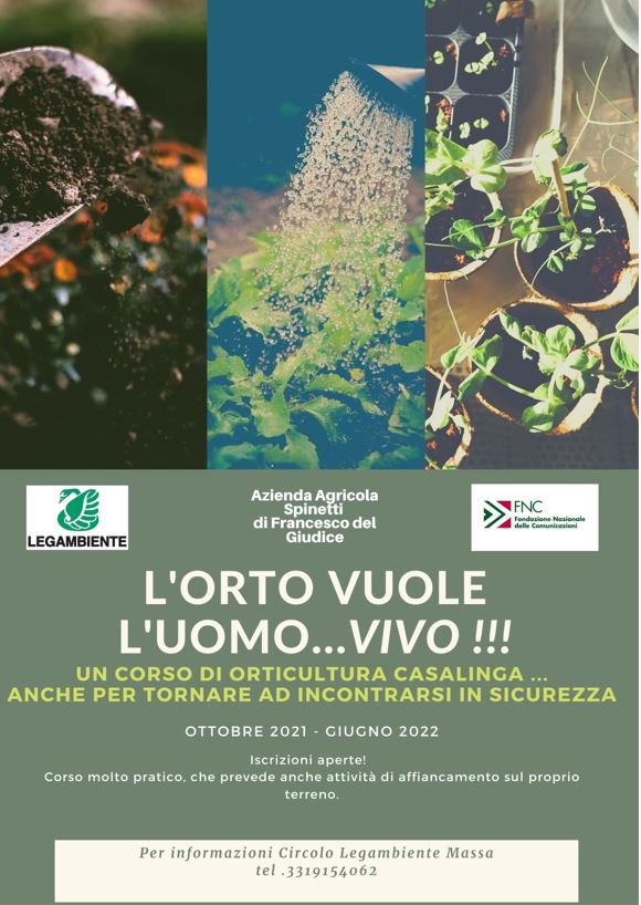 L'orto vuole l'uomo...vivo": l'orto in famiglia del Circolo Legambiente di Massa