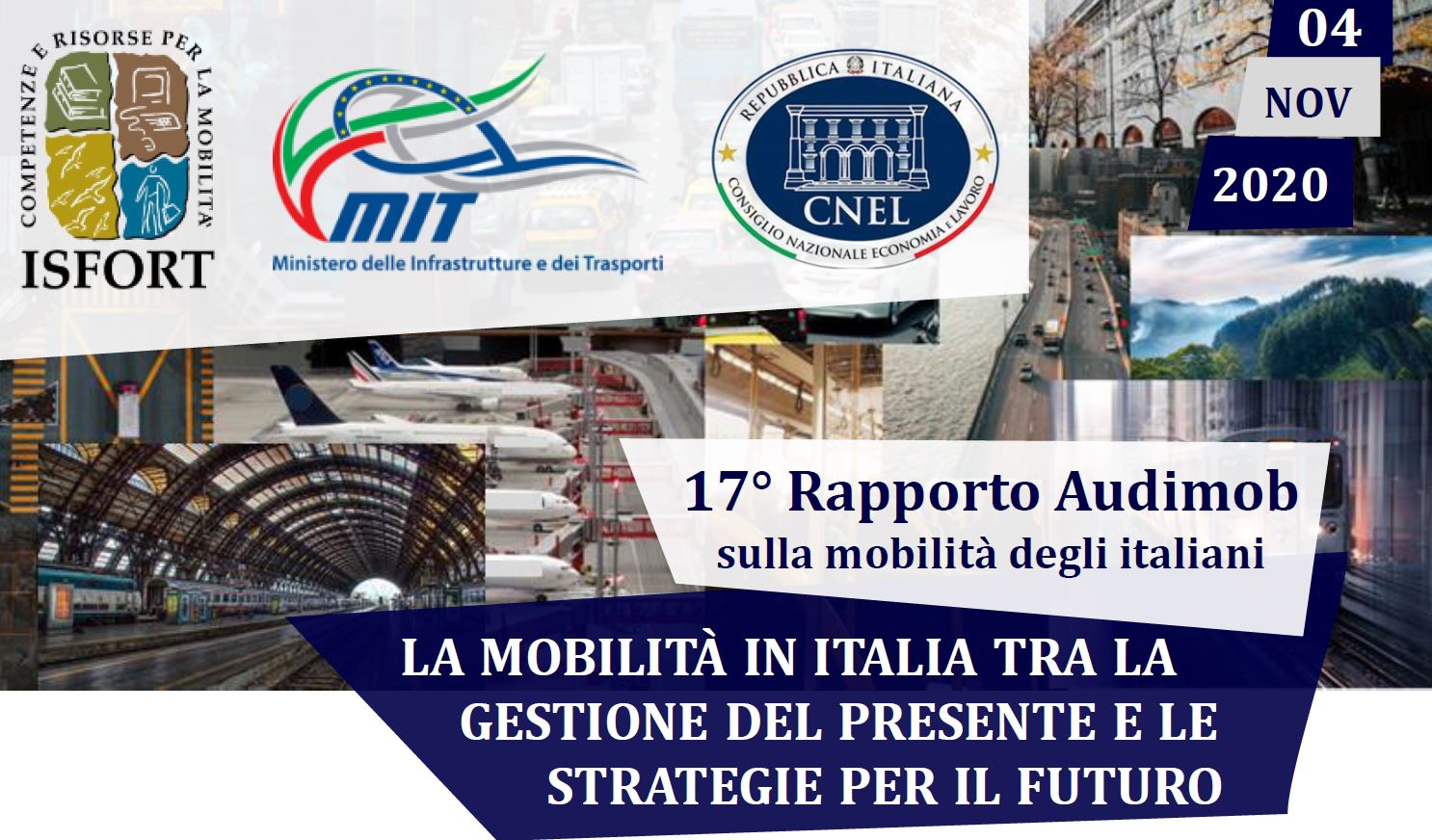 Isfort: 17° Rapporto Audimob sulla Mobilità degli Italiani